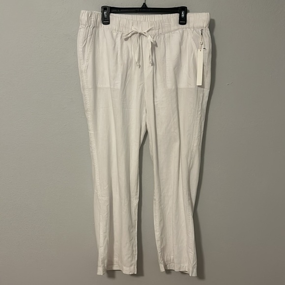 NWT Caslon white linen blend pants. Women’s size LP (large petite). - Picture 1 of 9